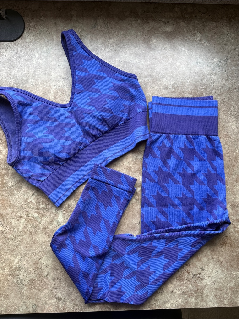 Lole Blue Active Leggings and Sports Bra Set